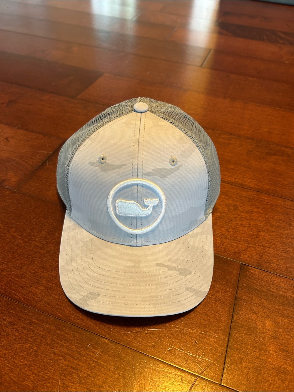 Vineyard Vines Light Grey Whale Mesh Trucker Hat